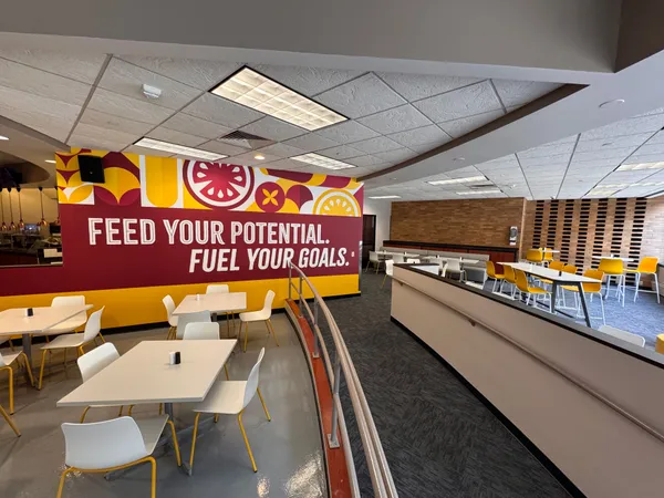 Beyer Cafeteria received new branding and a fresh look for fall 2025.