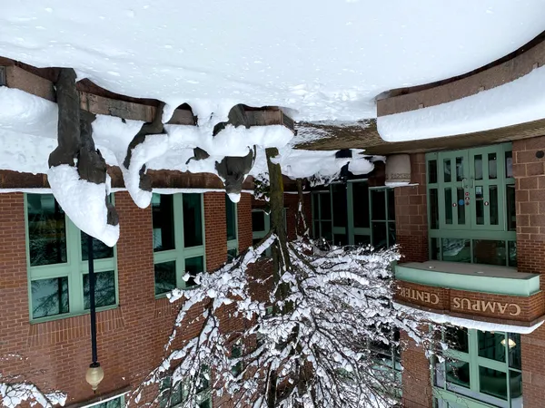 Erie Campus snow covered