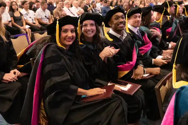 Students at the Commencement ceremony at the Tampa Convention Center.