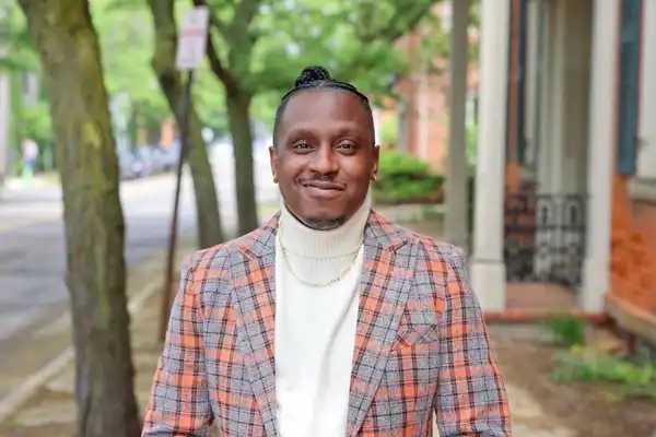 Portrait photograph of Maurice Clark taken in downtown Erie.