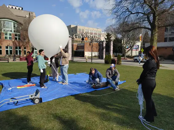 Students working on the Eclipse project.