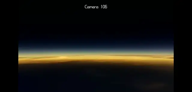 Photo of the solar eclipse from the ballooning system.