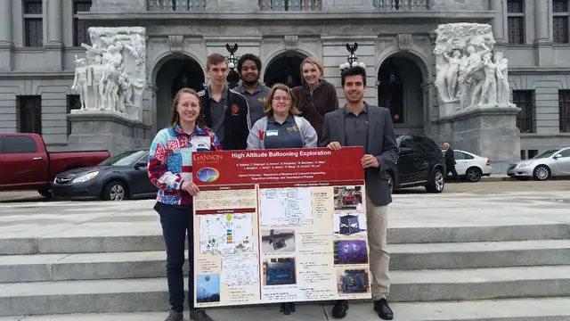 The ����ֱ�� High Altitude Ballooning team traveled to Harrisburg in April 2017 to present our project poster to politicians at the capitol.