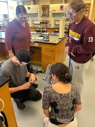 Chemistry students in classroom