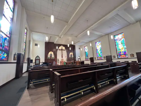 Stained Glass Windows in the Mary, Seat of Wisdom Chapel