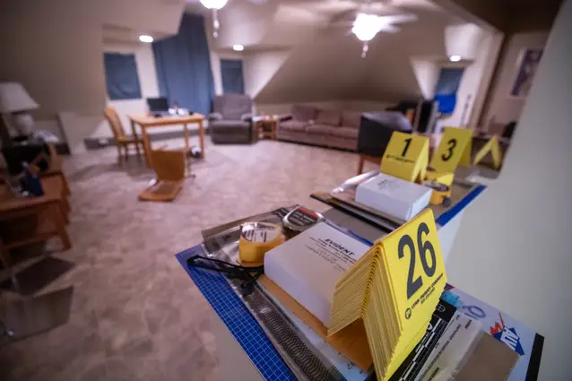 Crime scene setup in the Forensic Investigation Center
