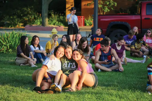 Students on Friendship Green