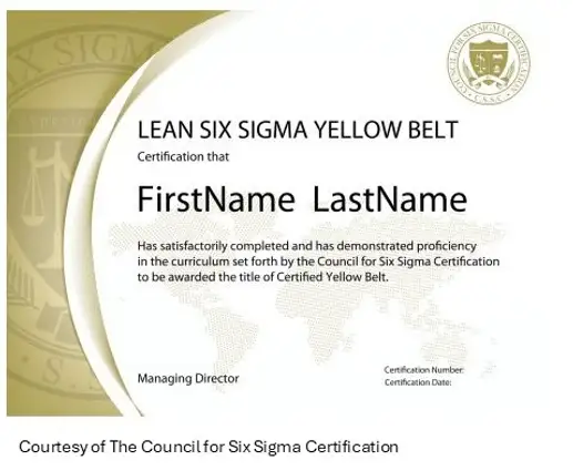 Lean Six Sigma Cert