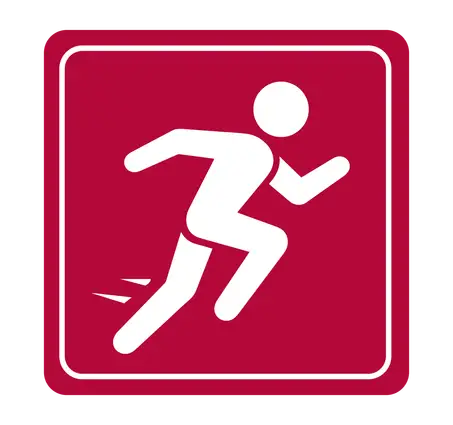 Icon of Man Running