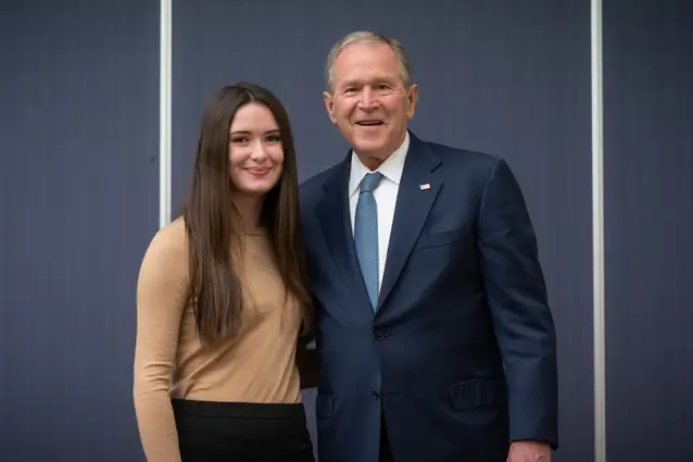 PSGA Student with President George W. Bush
