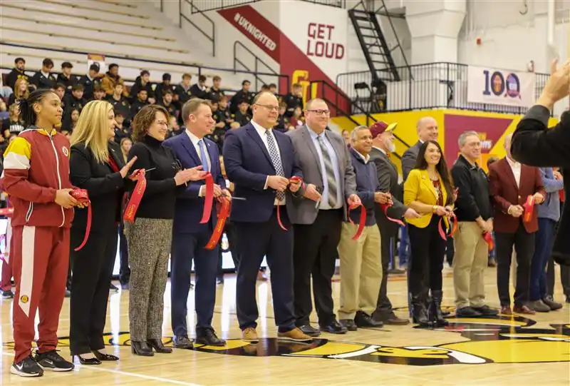 Ribbon cutting ceremony at the unveiling of the Highmark Events Center January 15