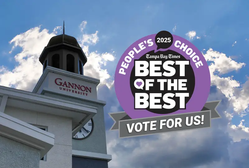 A Tampa Bay Times Best of the Best logo next to the ������Ƶ Ruskin clock tower