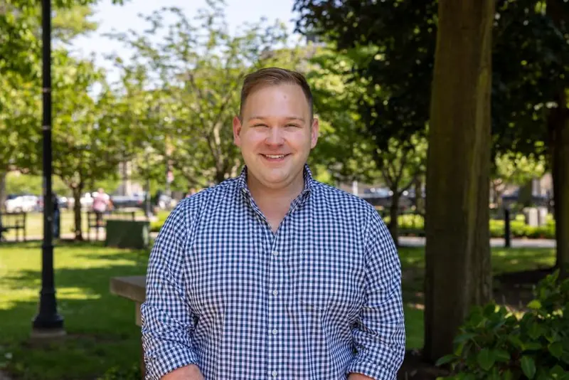Grant Filbeck smiles at the camera