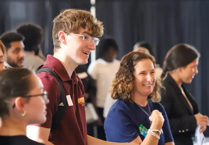 Career Fair - Student with Employer